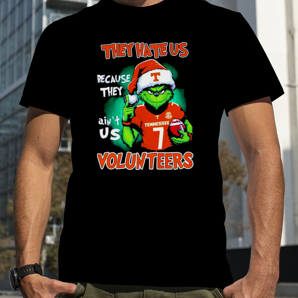 Santa Grinch They Hate Us Because They Ain’t Us Tennessee Volunteers Football Christmas Shirt