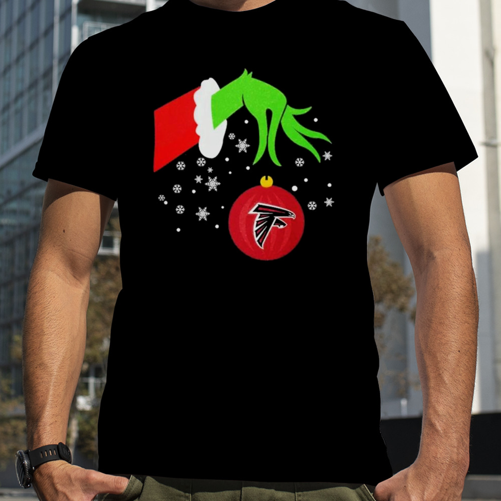 The Grinch Hand Christmas Ornament Atlanta Falcons 2023 T-shirt