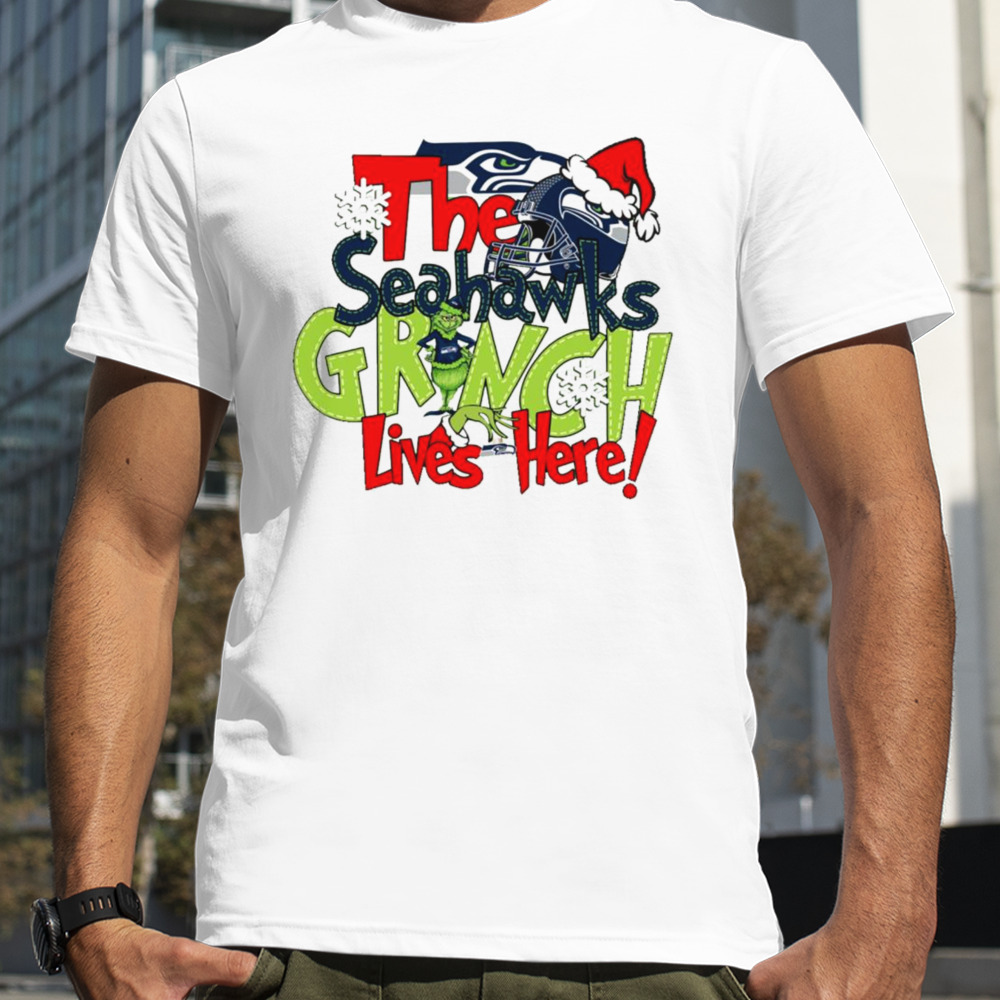 The Seahawks Grinch lives here Christmas shirt