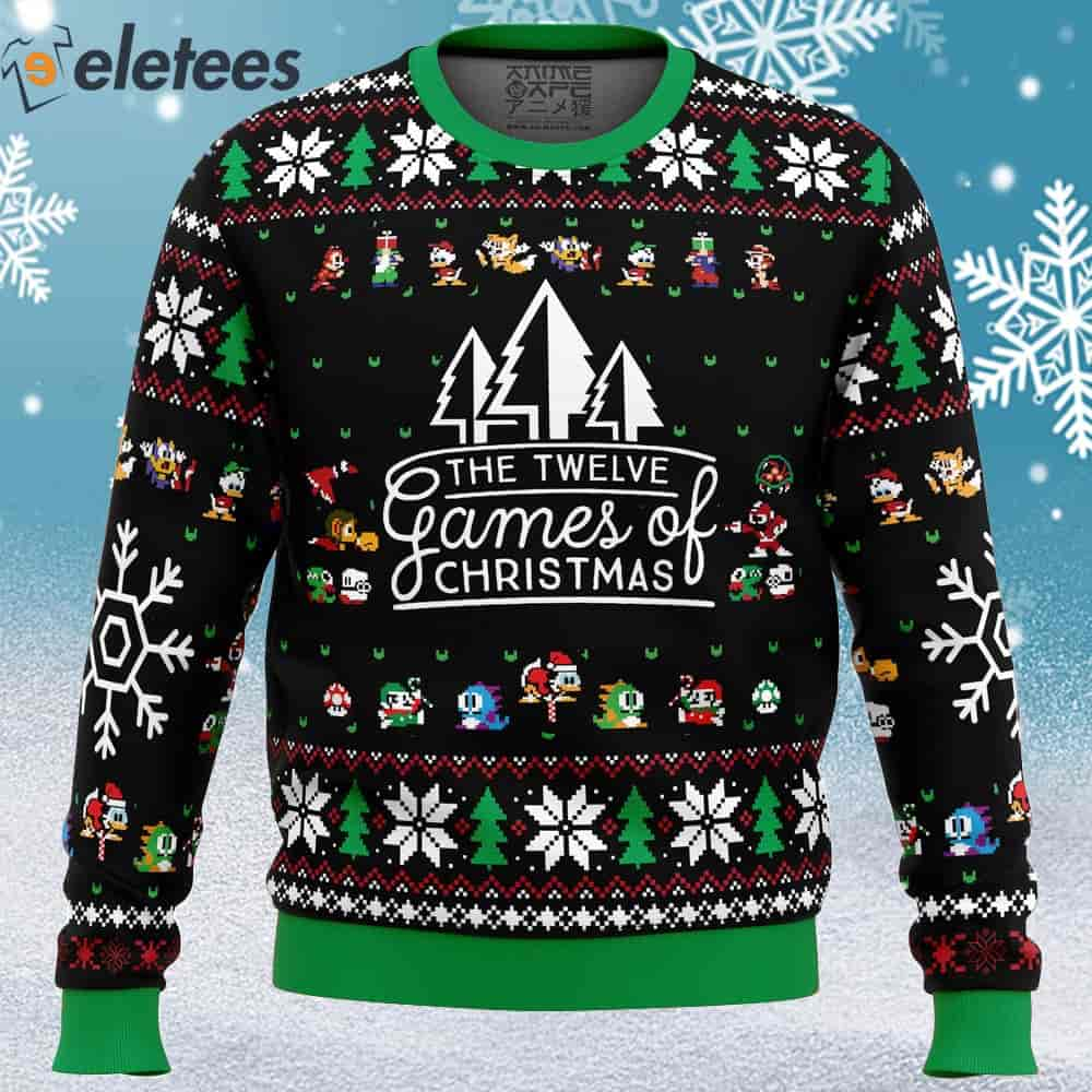 12 Games of Christmas Ugly Christmas Sweater