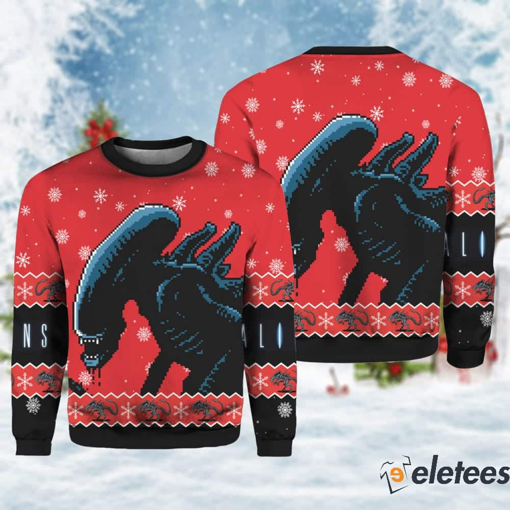 Alien Xenomorph Christmas Sweater