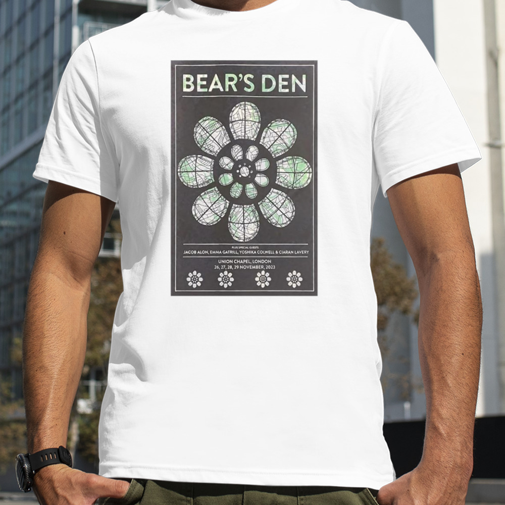 Bear’s Den concert at Union Chapel London England November 28-2023 Tour poster shirt