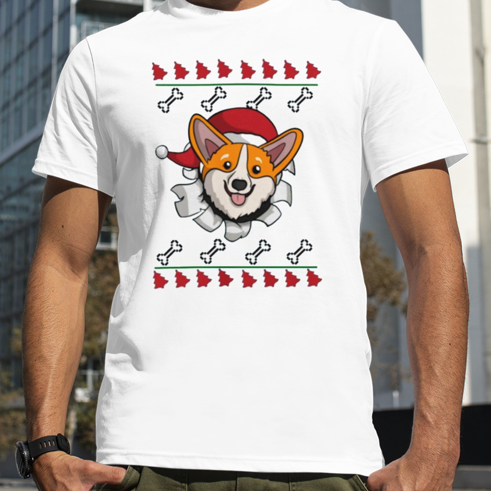 Corgi surprise Ugly Christmas shirt