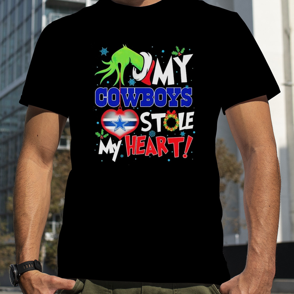 Grinch Hand My Dallas Cowboys Stole My Heart Christmas shirt