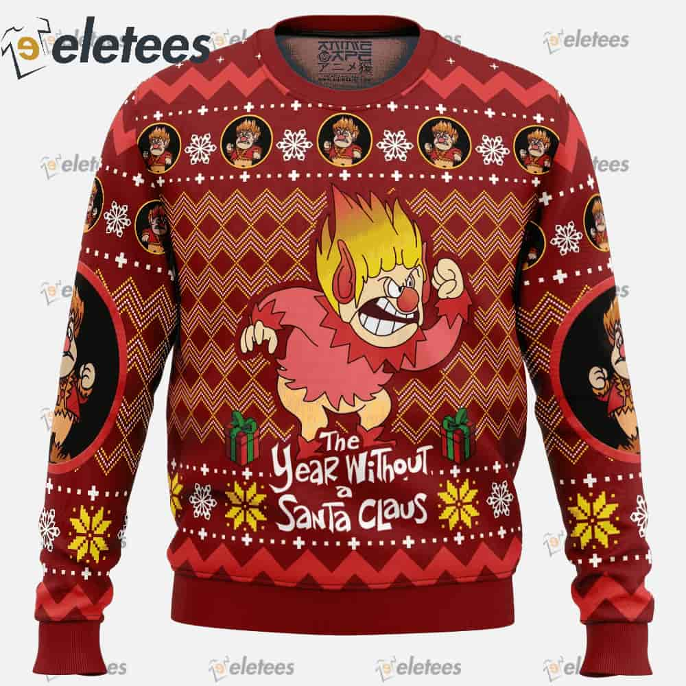 Heat Miser The Year Without a Santa Claus Ugly Christmas Sweater