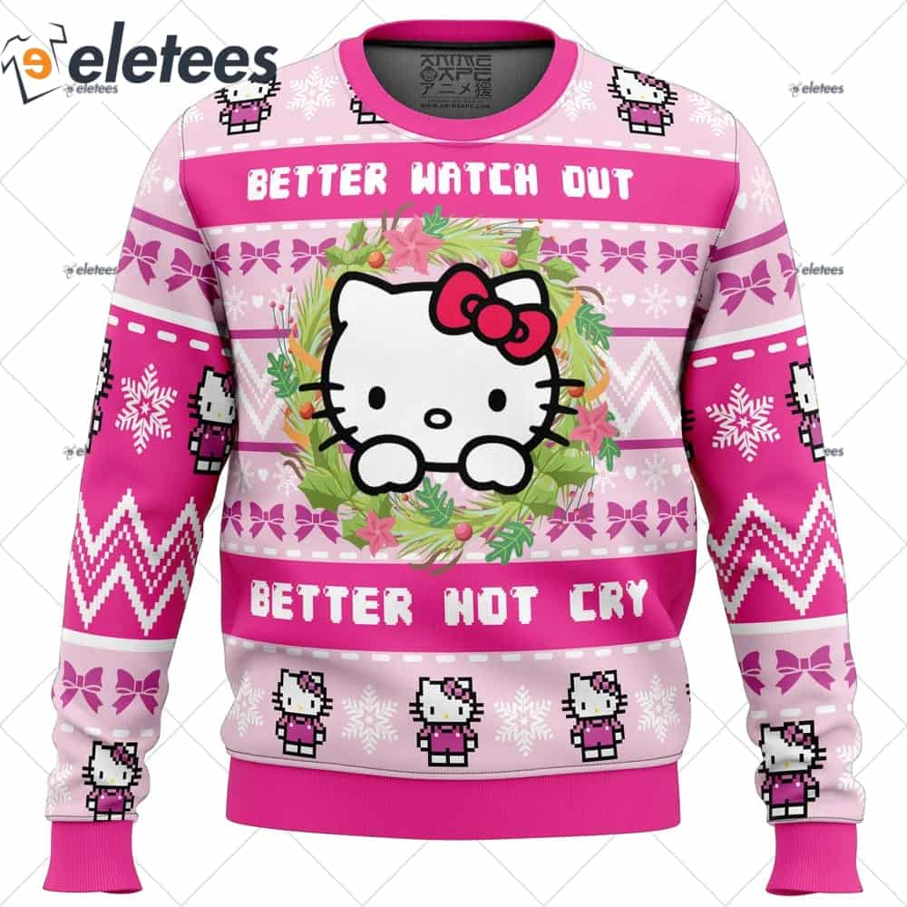 Hello Kitty is Coming to Town Ugly Christmas Sweater