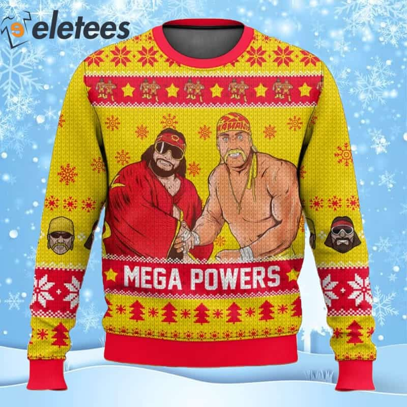 Hogan Macho Man Mega Powers Ugly Christmas Sweater