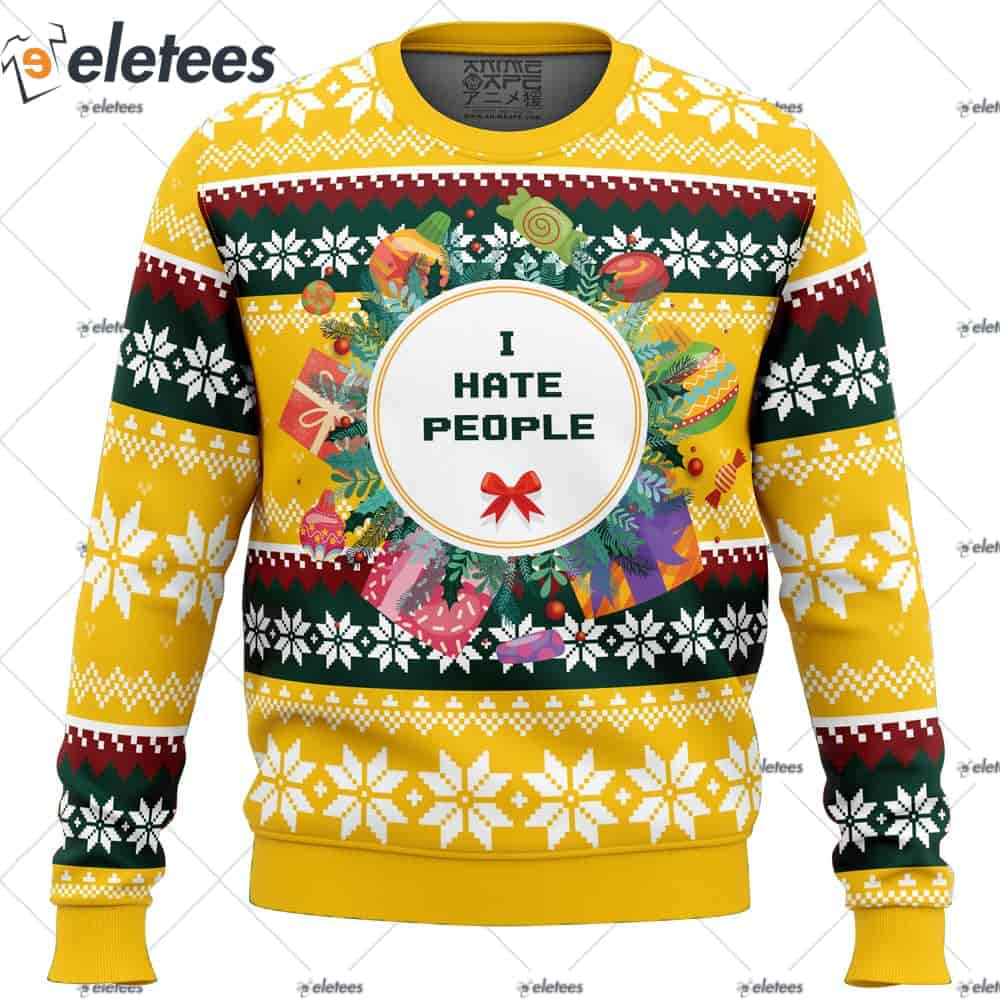 I Hate People Parody Ugly Christmas Sweater