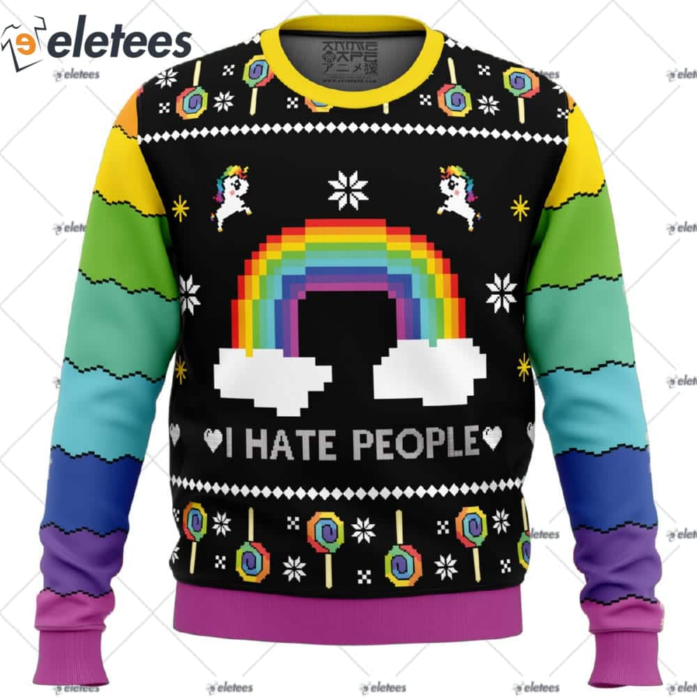 I Hate People Ugly Christmas Sweater