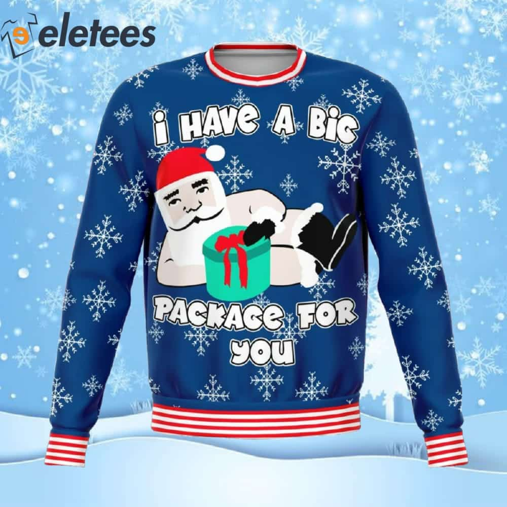 I Have A Big Package For You Christmas Ugly Sweater