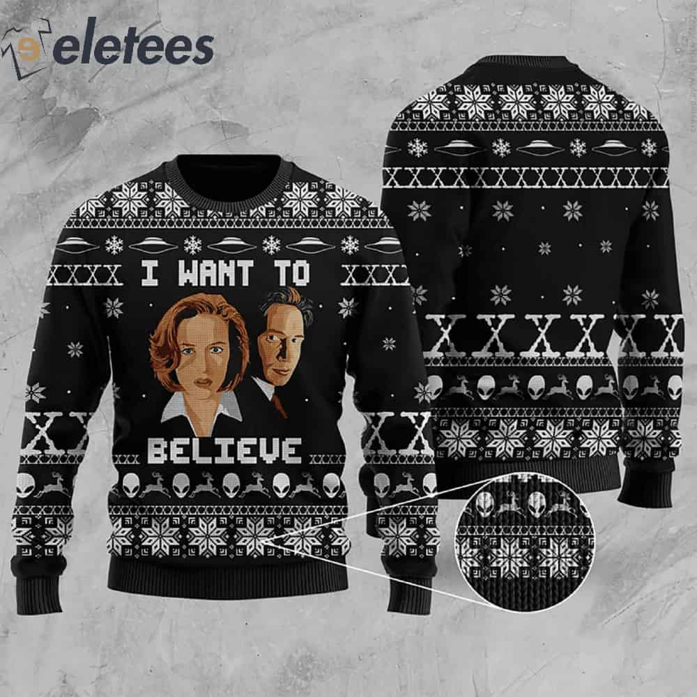 I Want To Believe Ugly Christmas Sweater