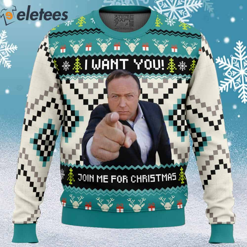 I Want You Alex Jones Ugly Christmas Sweater