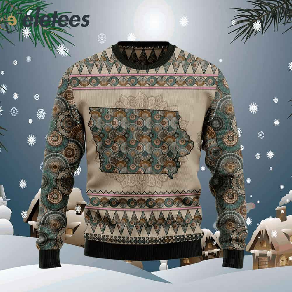 IOWA Mandala Ugly Christmas Sweater