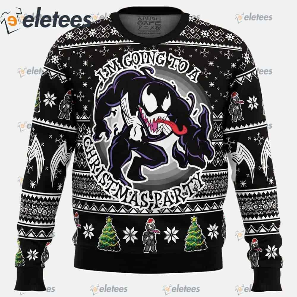 I'm Going to a Christmas Party Venom Ugly Christmas Sweater