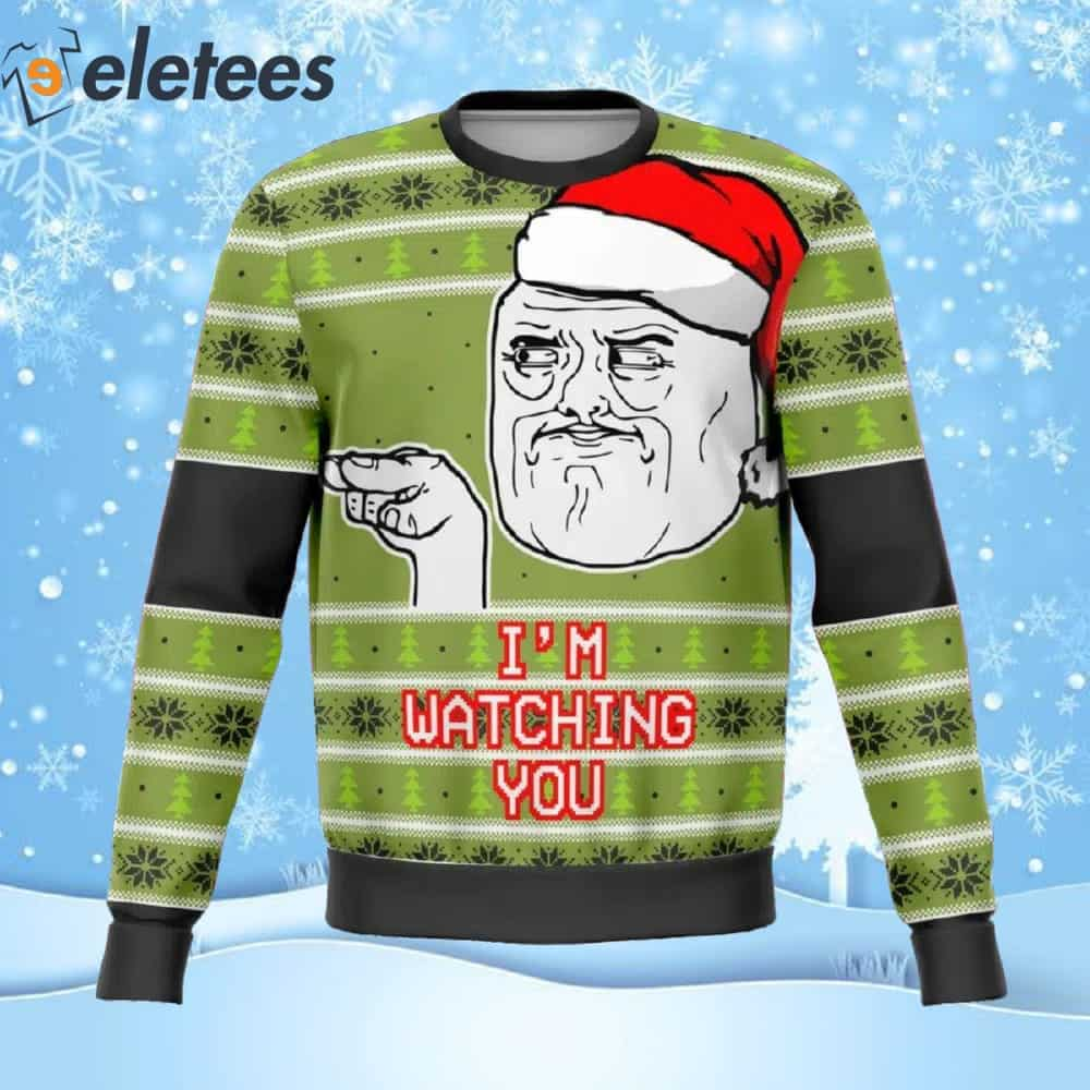 I'm Watching You Meme Ugly Christmas Sweater