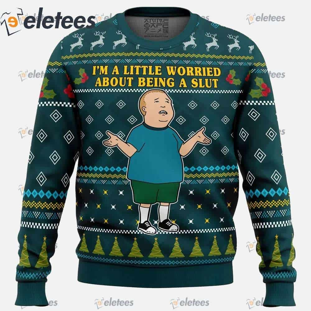 I'm a Little Worried King Of The Hill Ugly Christmas Sweater