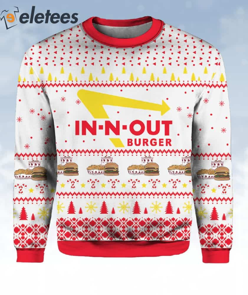 In N Out Burger Ugly Christmas Sweater