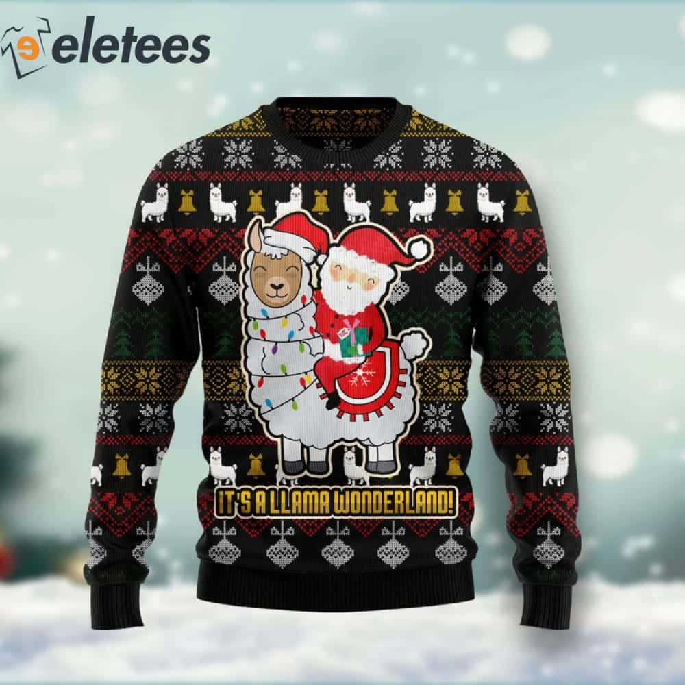 It's A Llama Wonderland Ugly Christmas Sweater