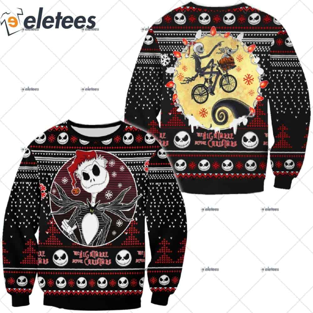 Jack Skellington Nightmare Before Christmas Ugly Christmas Sweater