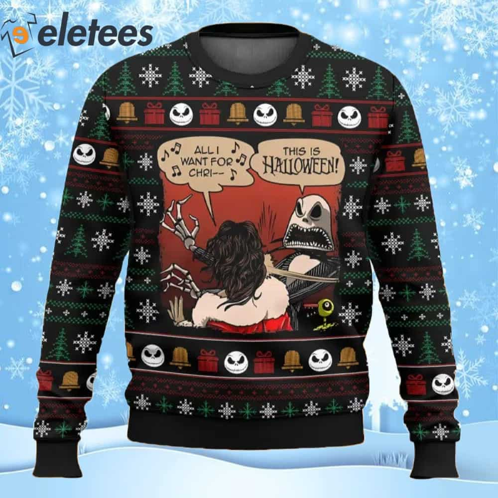 Jack Slap Nightmare Before Christmas Ugly Sweater