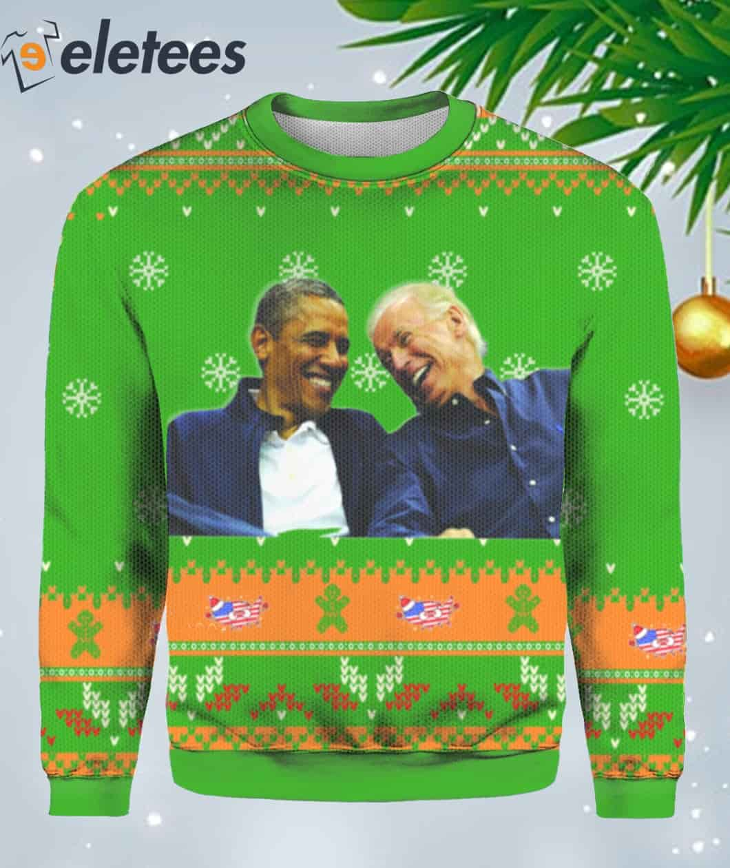 Joe Biden and Obama Ugly Christmas Sweater