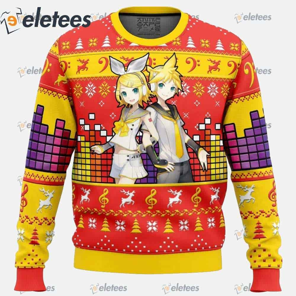 Kagamine Rin Len Ugly Christmas Sweater