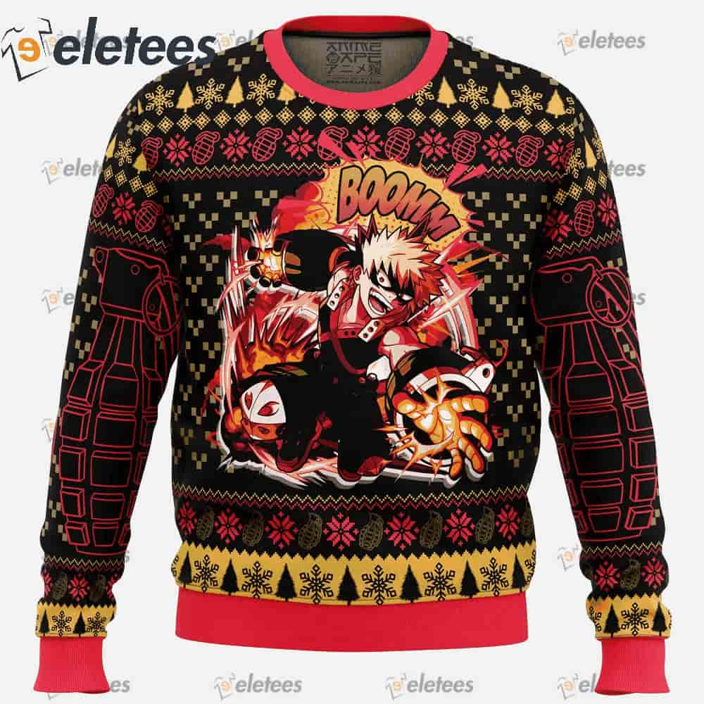 Katsuki Bakugo My Hero Academia Ugly Christmas Sweater