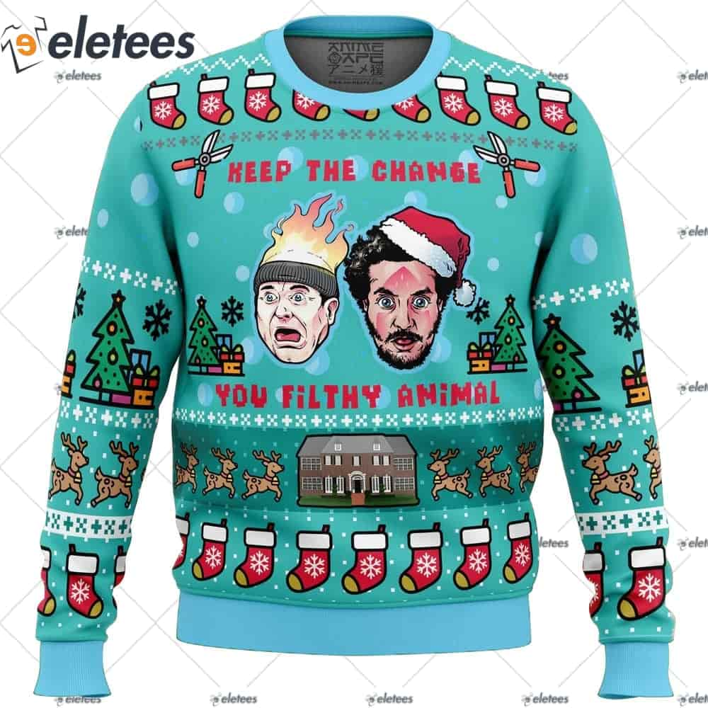 Keep The Change Home Alone Ugly Christmas Sweater