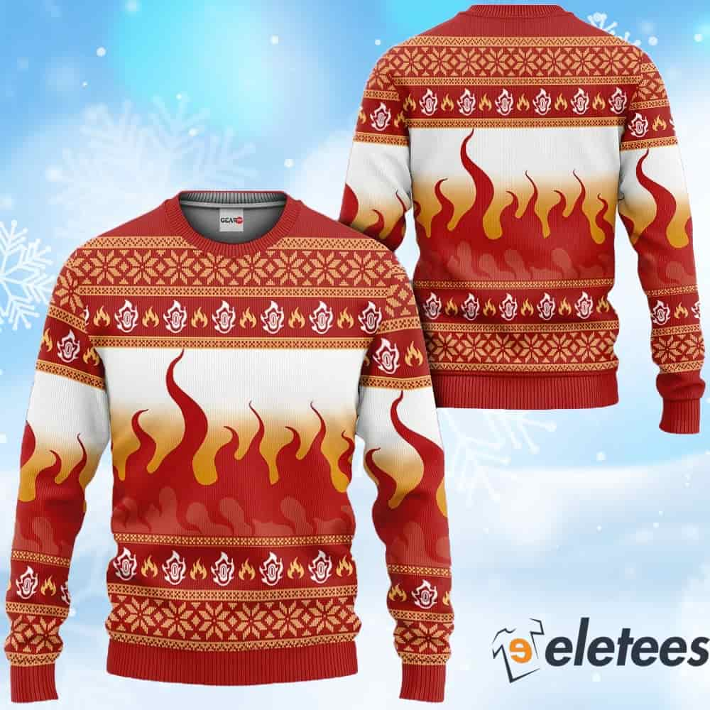 Kimetsu Kyojuro Rengoku Ugly Christmas Sweater