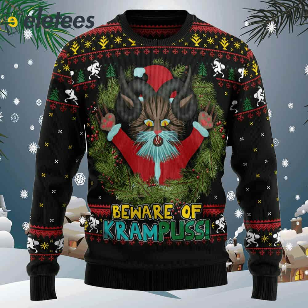 Krampuss Cat Ugly Christmas Sweater