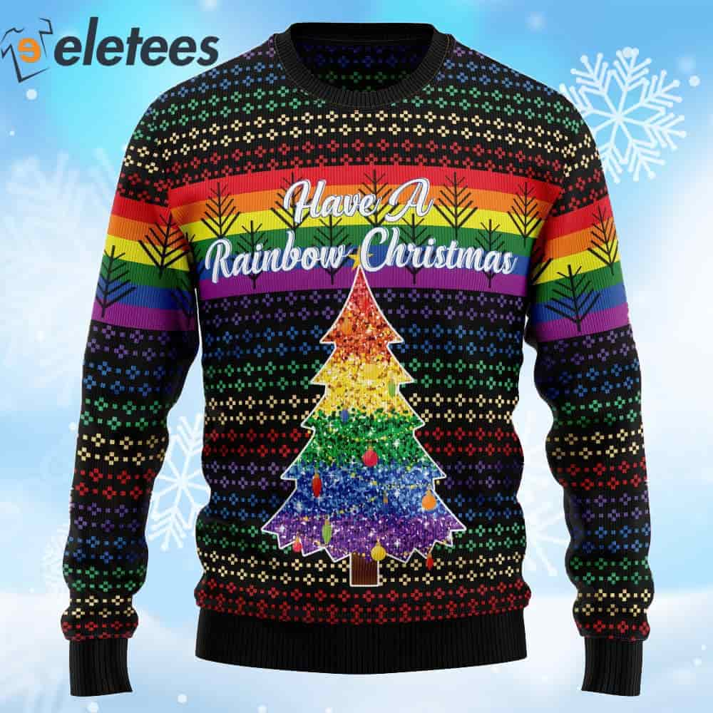 LGBT Have A Rainbow Christmas Ugly Sweater