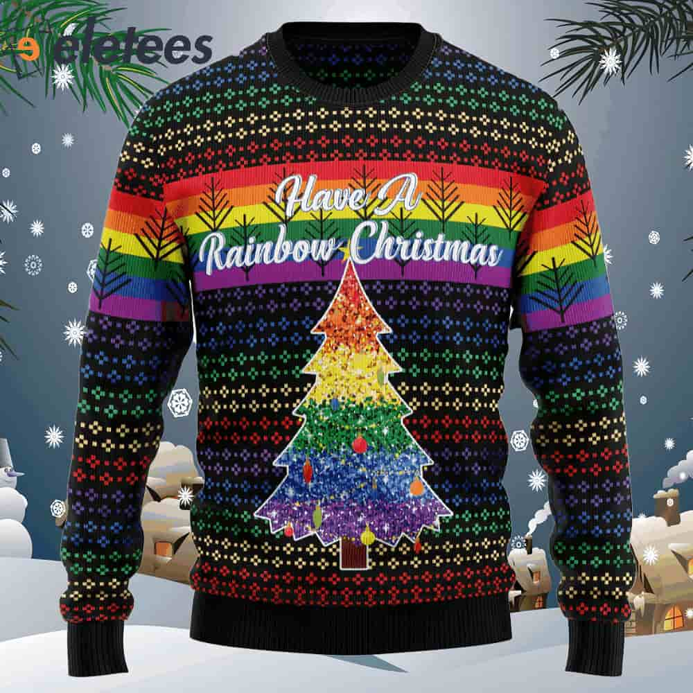 LGBT Rainbow Ugly Christmas Sweater