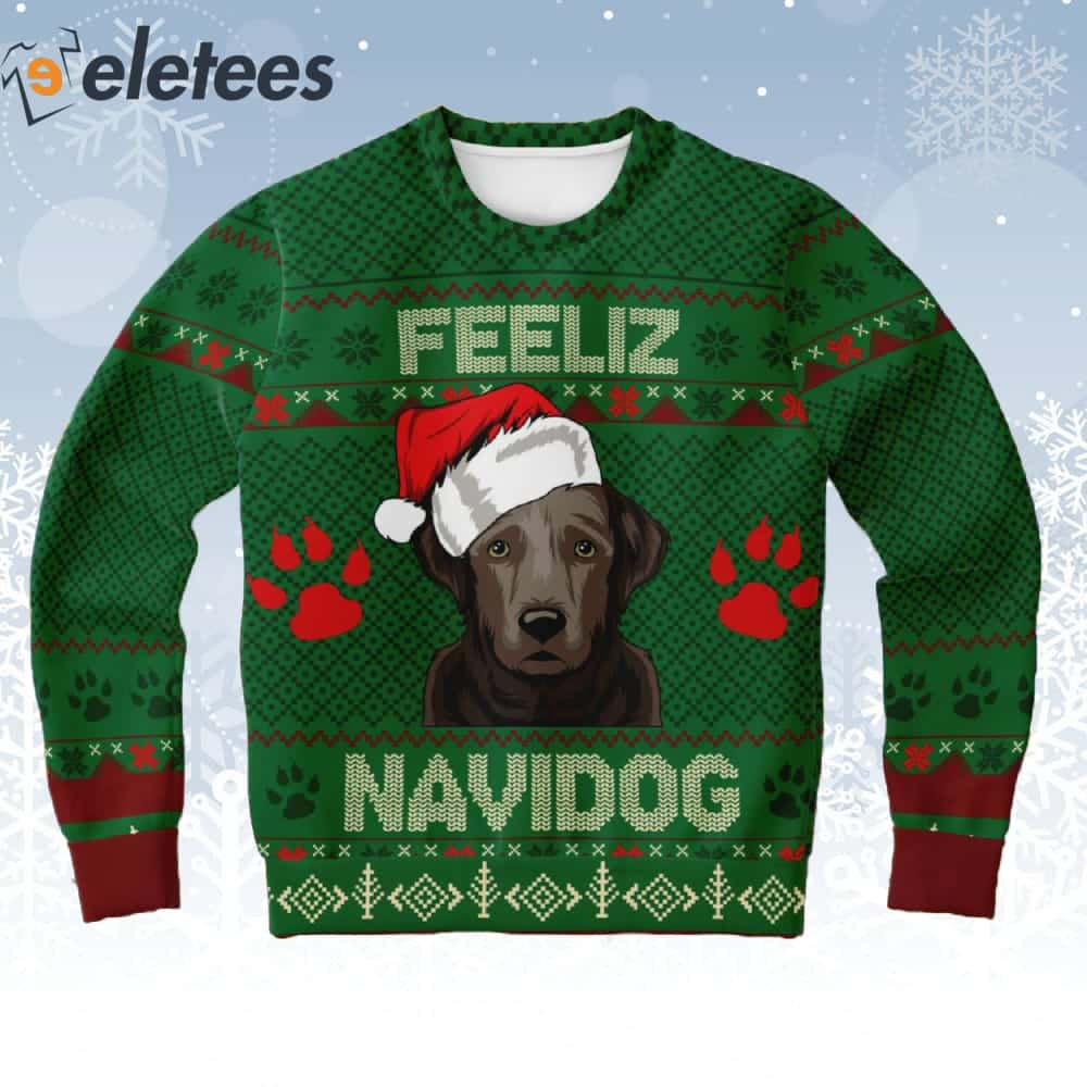 Labrador Feliz Navidog Ugly Christmas Sweater