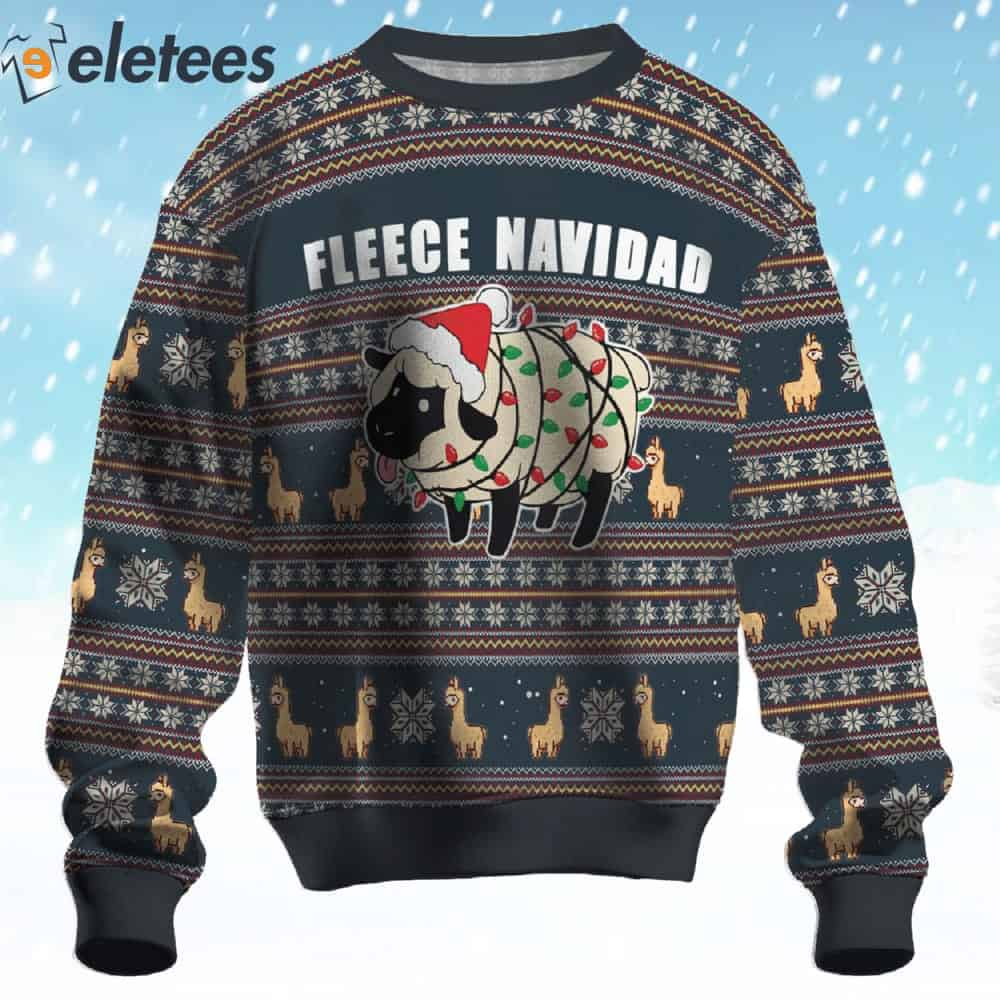 Lamb Fleece Navidad Christmas Ugly Sweater