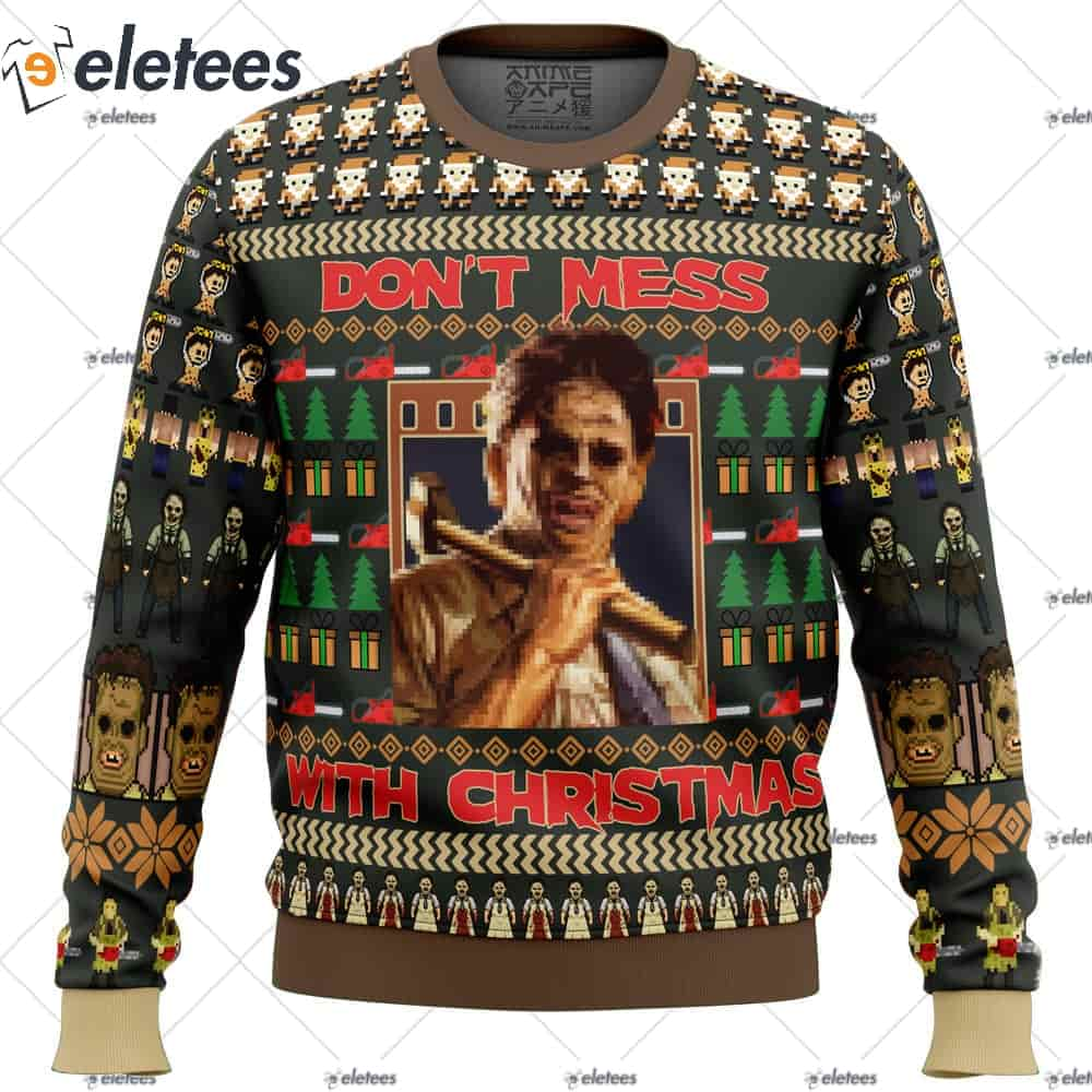 Leatherface Texas Chainsaw Massacre Ugly Christmas Sweater