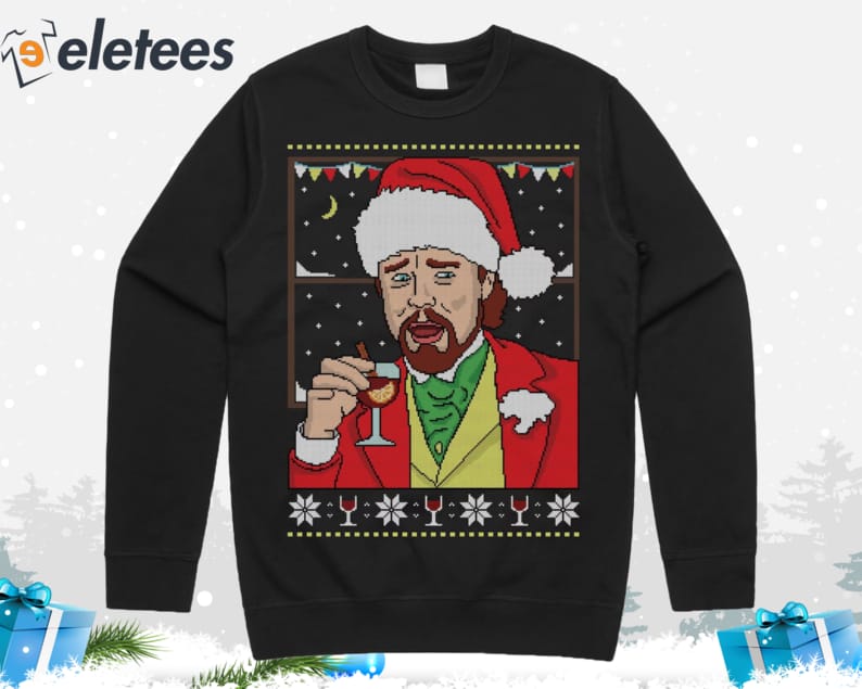 Leonardo DiCaprio Meme Ugly Christmas Sweater