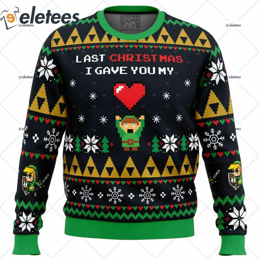 Link To My Heart Legend of Zelda Ugly Christmas Sweater