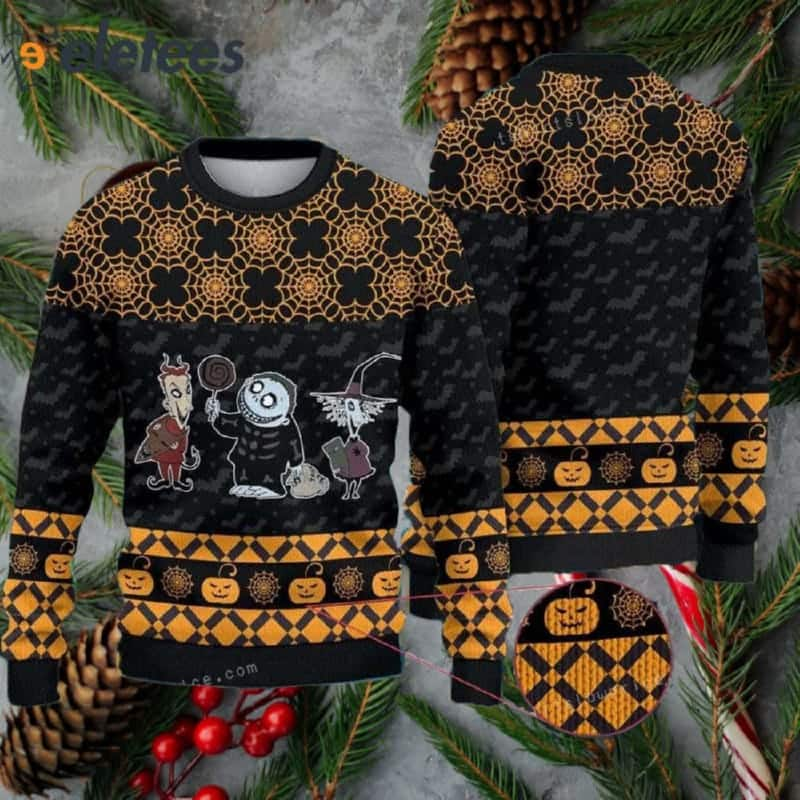 Lock Shock And Barrel Sweater Nightmare Before Halloween Ugly Sweater