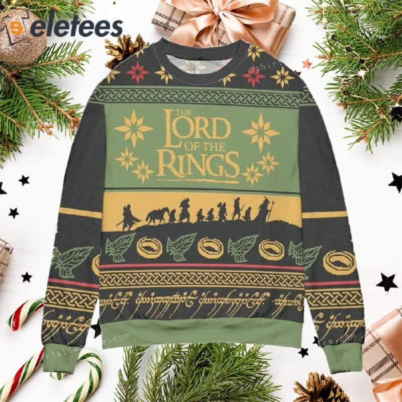 Lord Of The Rings The Fellowship Way To Mordor Vintage Ugly Christmas Sweater