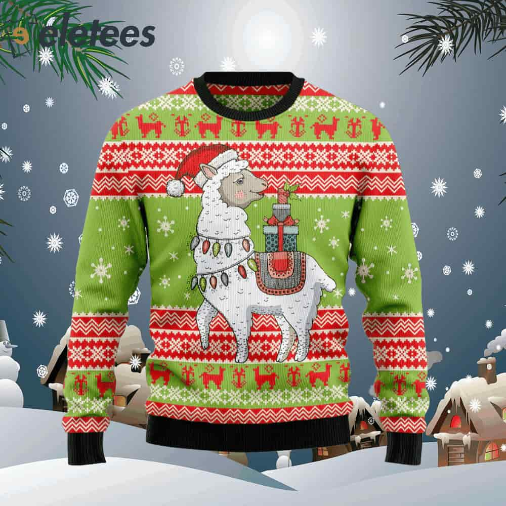 Love Llama Ugly Christmas Sweater