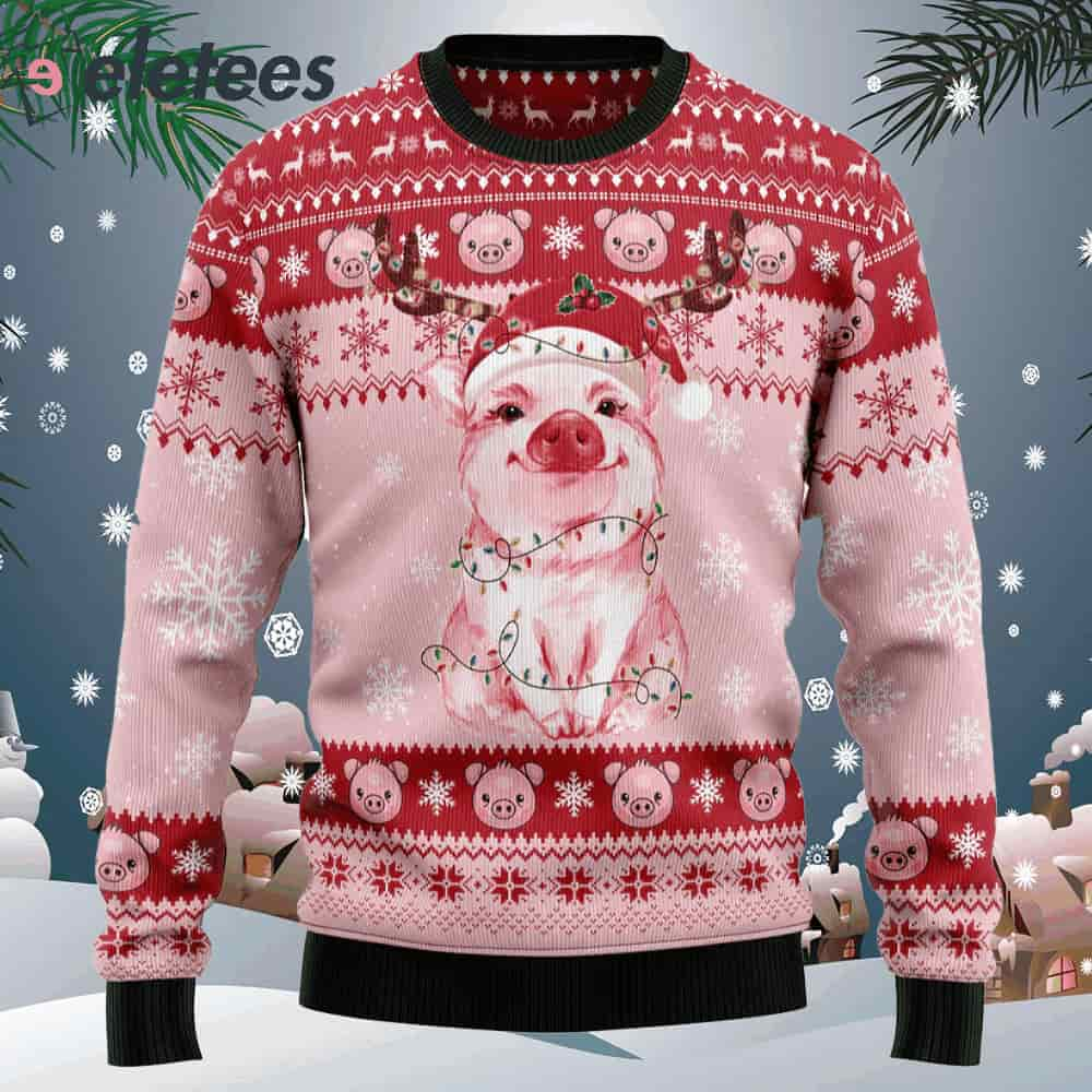 Lovely Pig Ugly Christmas Sweater