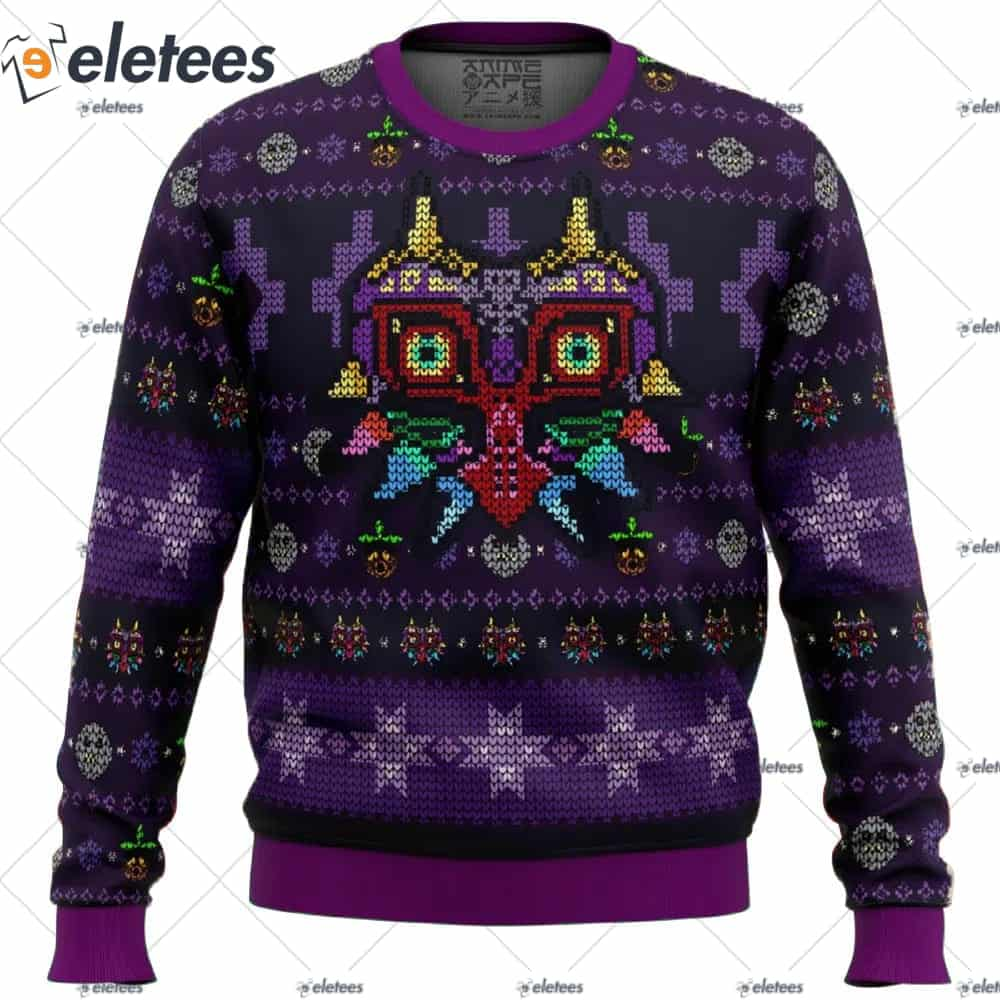 Majora's Mask Seamless Pattern Legend of Zelda Ugly Christmas Sweater