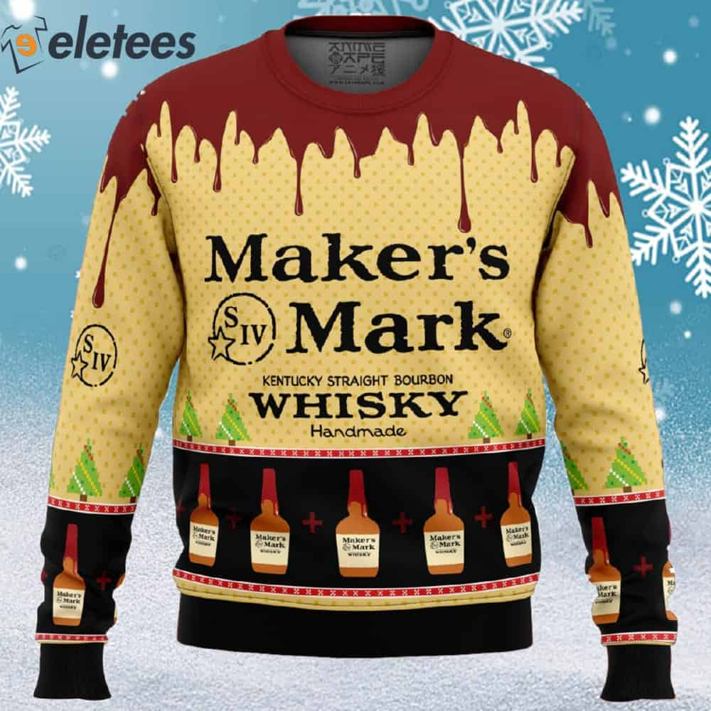 Maker's Mark Whisky Ugly Christmas Sweater