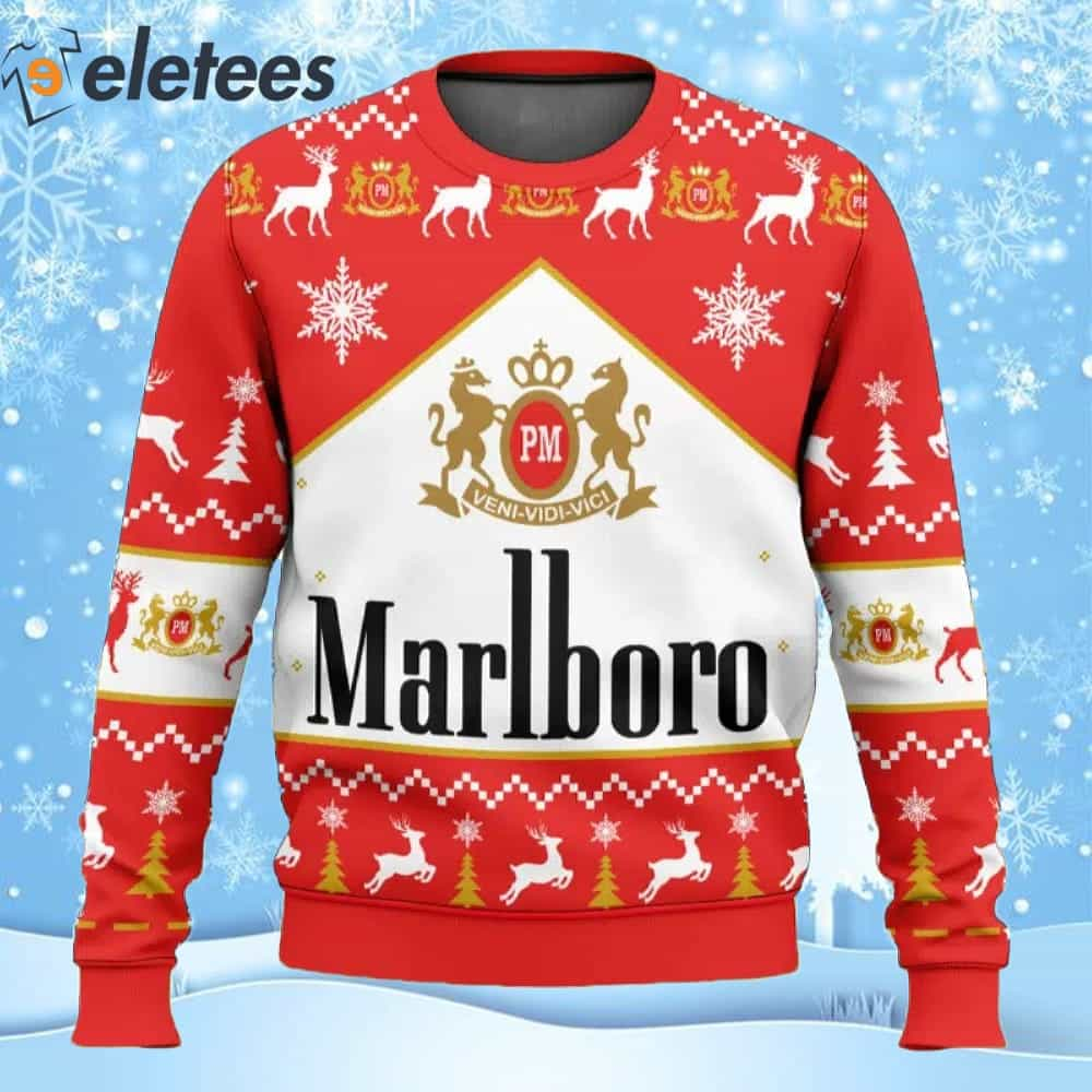 Marlboro Cigarette Ugly Christmas Sweater