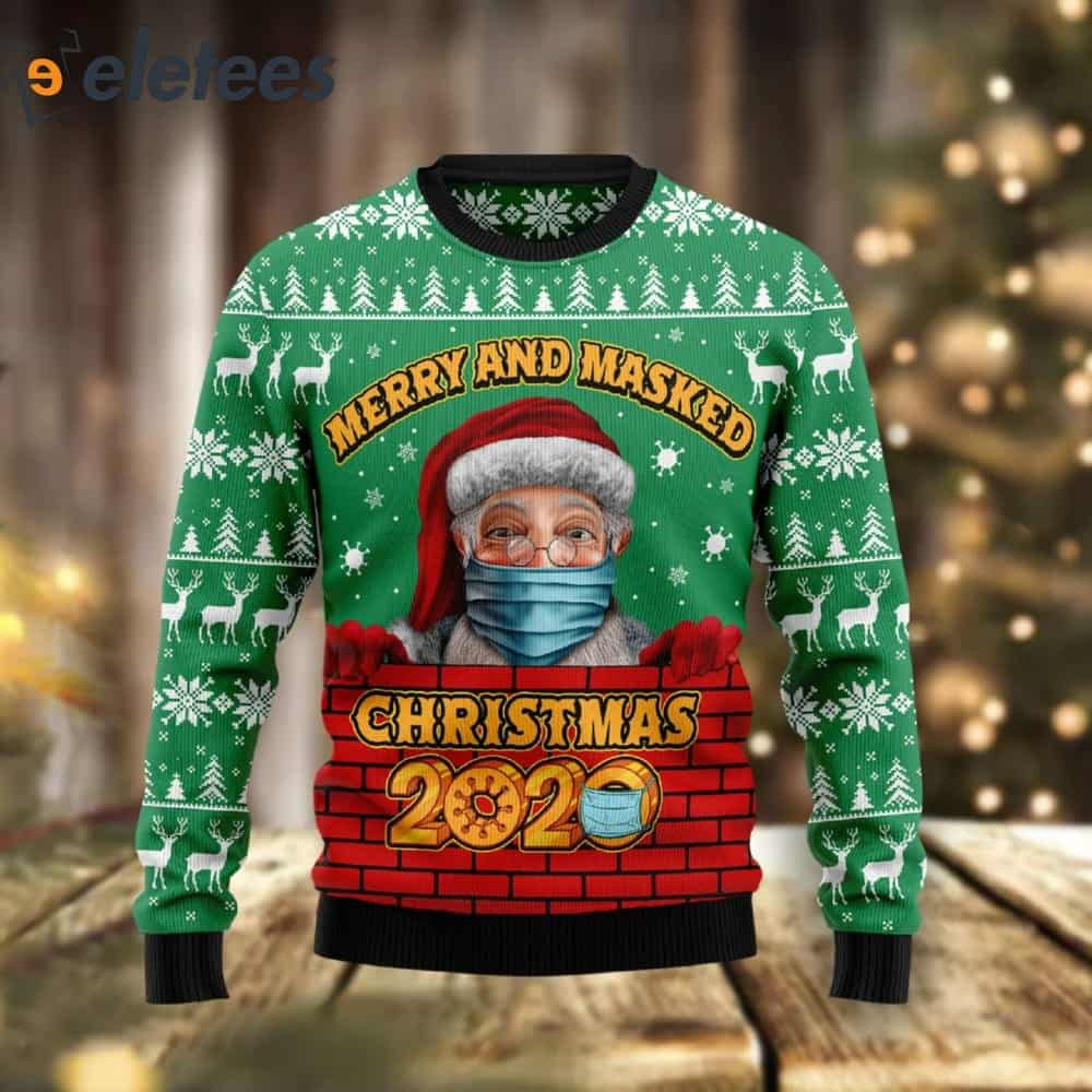 Merry And Masked Christmas 2020 Ugly Sweater