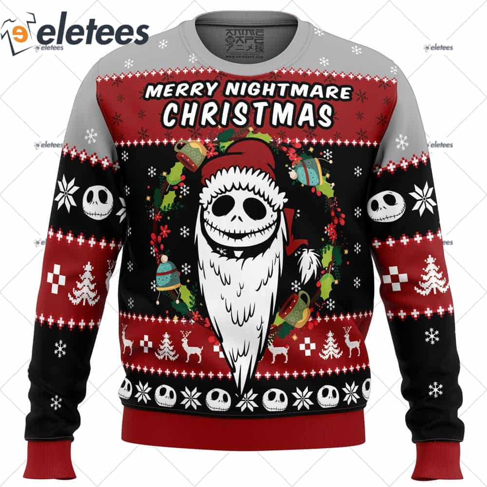 Merry Nightmare The Nightmare Before Christmas Ugly Christmas Sweater