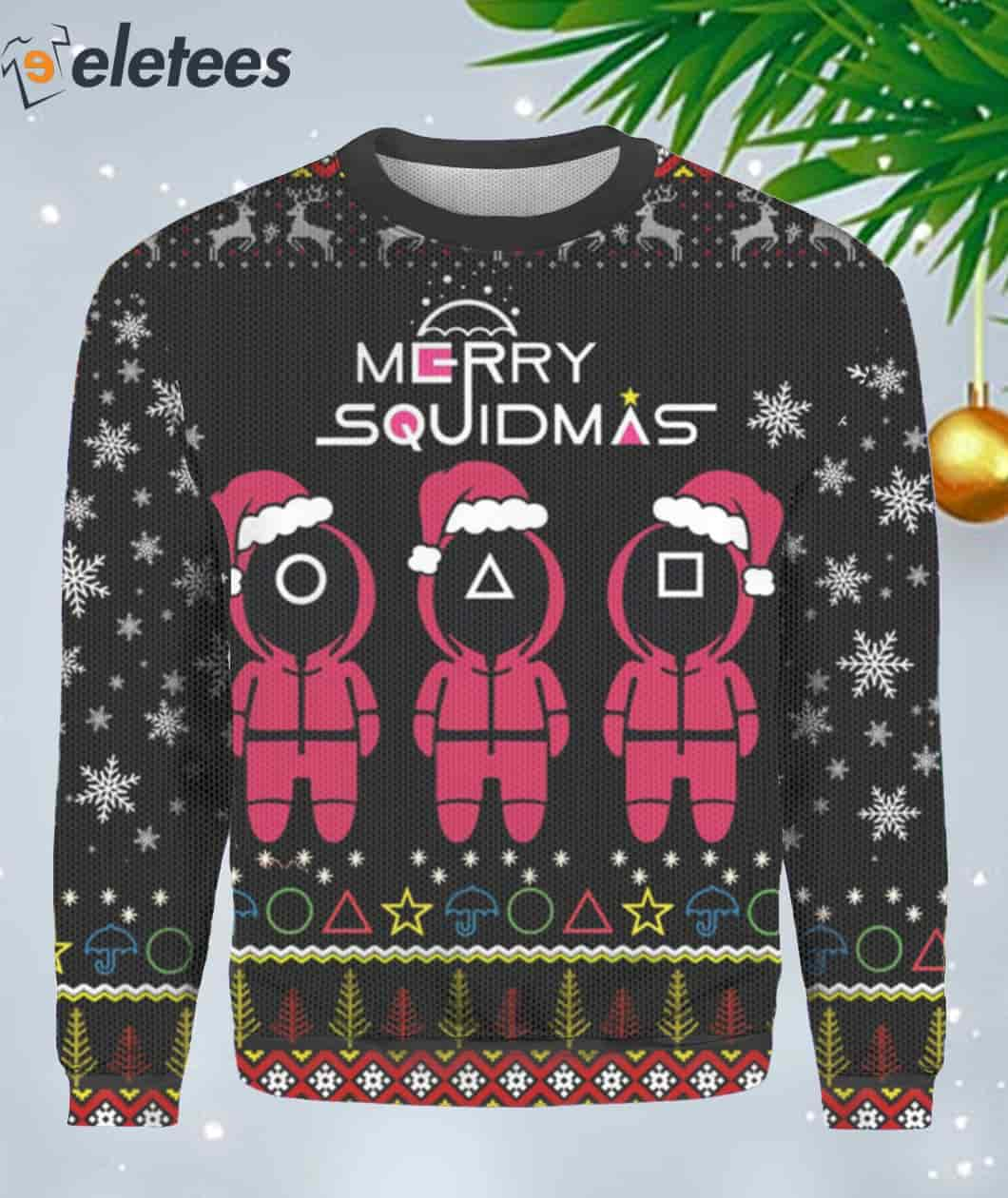 Merry SquidGame Squidmas Ugly Christmas Sweater