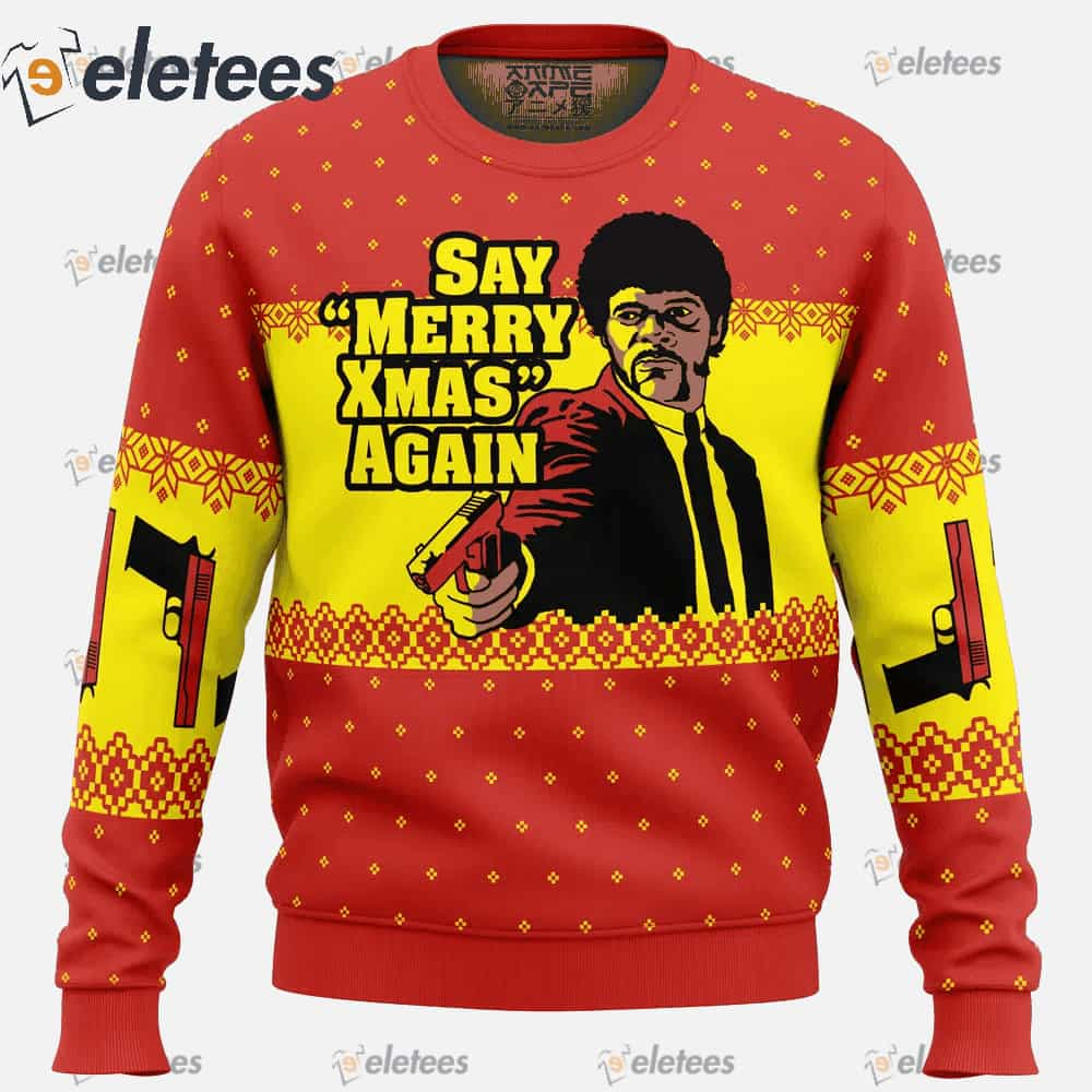 Merry Xmas Again Pulp Fiction Christmas Sweater