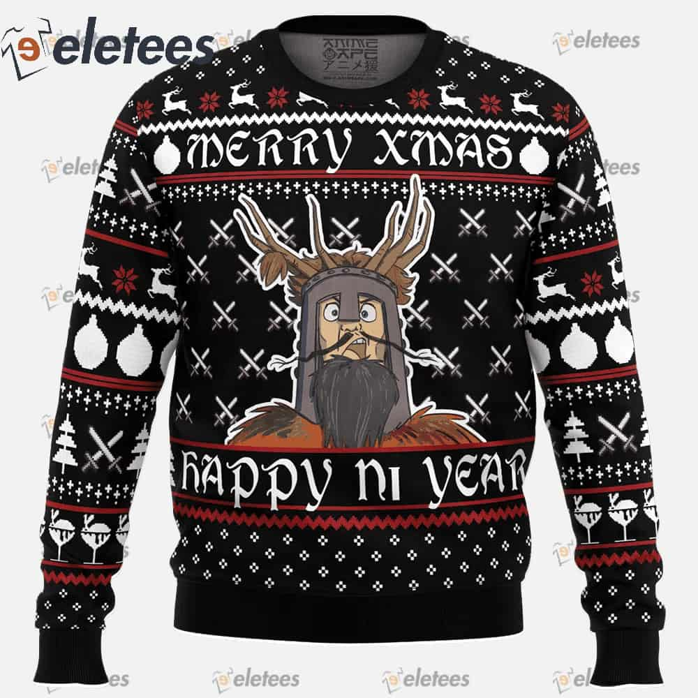 Merry Xmas Happy Ni Year Monty Python Ugly Christmas Sweater