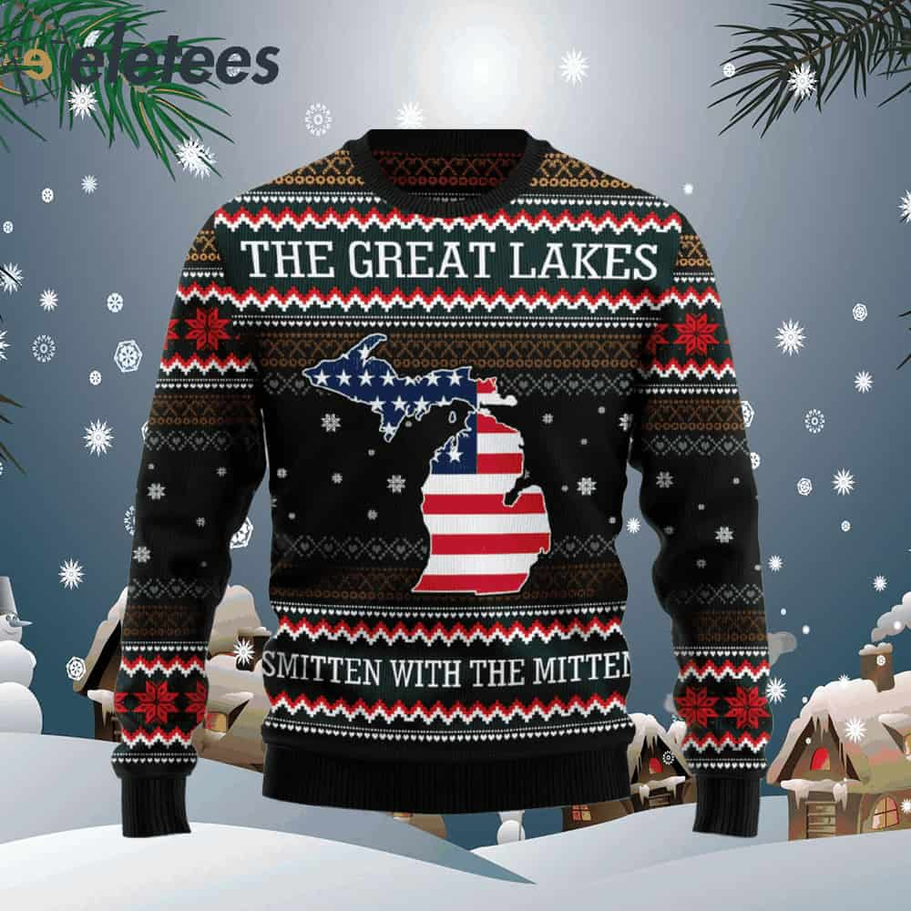 Michigan Smitten With The Mitten Ugly Christmas Sweater